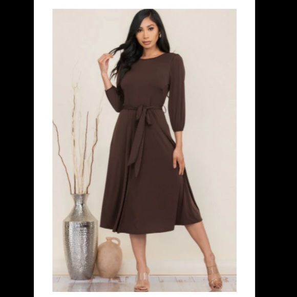 🍯 Brown Honey Love Dress - Picture 1 of 2